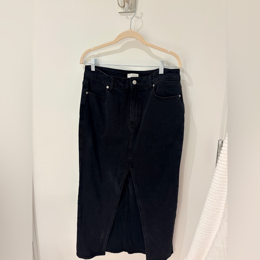Meshki Black Denim Skirt